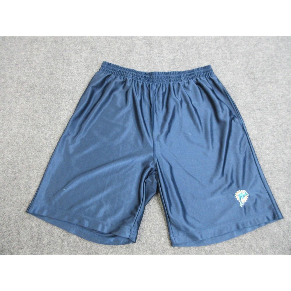 Miami Dolphins Shorts Mens Large Blue Lounge NFL Football Drawstring Waist NFL